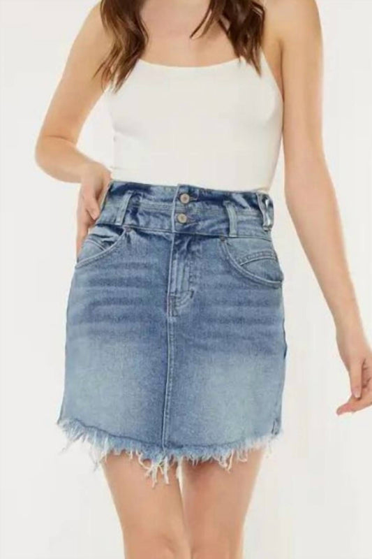 Kancan - High Rise Denim Skirt