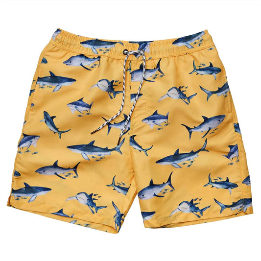 Snapper Rock - Mens Sunrise Shark Volley Board Shorts