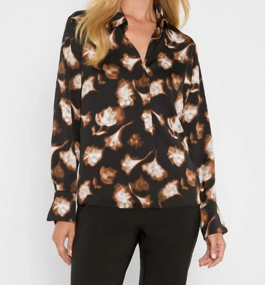 Nic + Zoe - Golden Ginko Popover Shirt