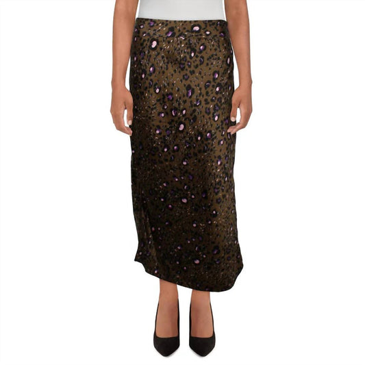 Walter Baker - Animal Print Side Slit Pencil Skirt