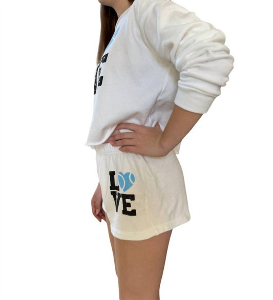 Flowers By Zoe - Girls Love Tennis Shorts