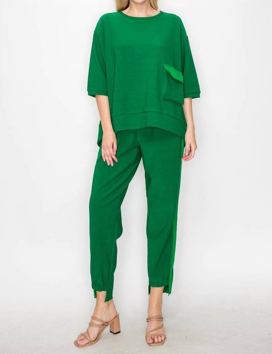 Joh - Karen Knit Crepe Top with Front Pocket