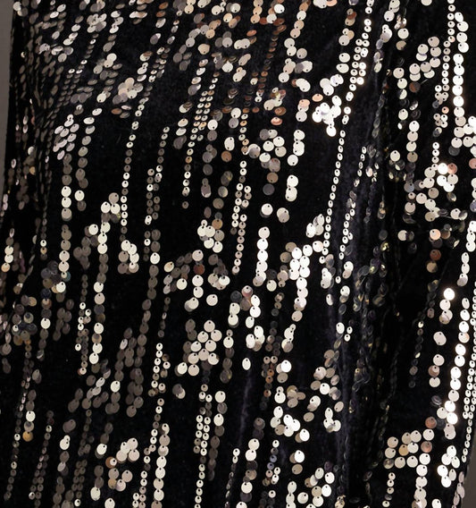 Tribal - Lined Sequin Long Sleeve Mini Dress