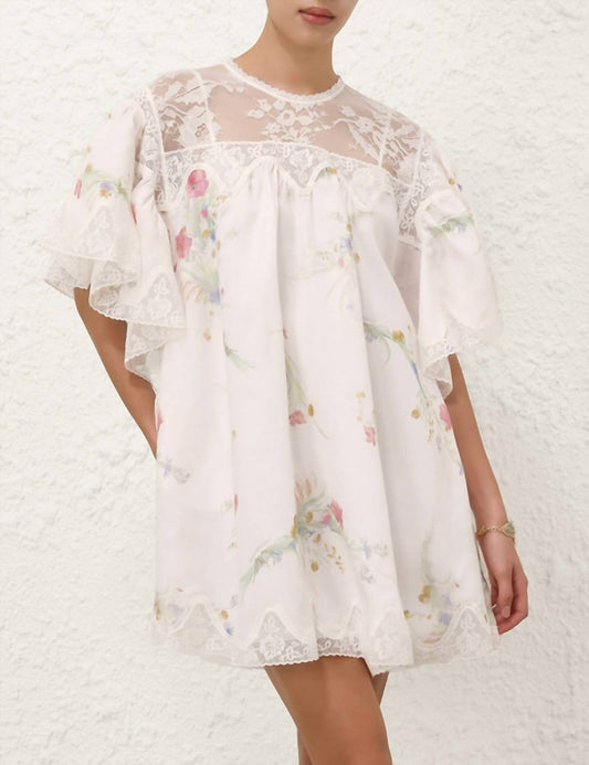 Zimmermann - Lucky Lace Trim Mini Dress