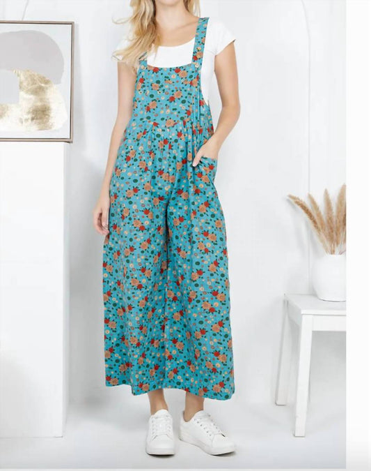 La Soul - Floral Print Wide Leg Overalls