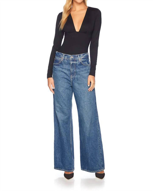 Susana Monaco - Long Sleeve Deep V-neck Fitted Top