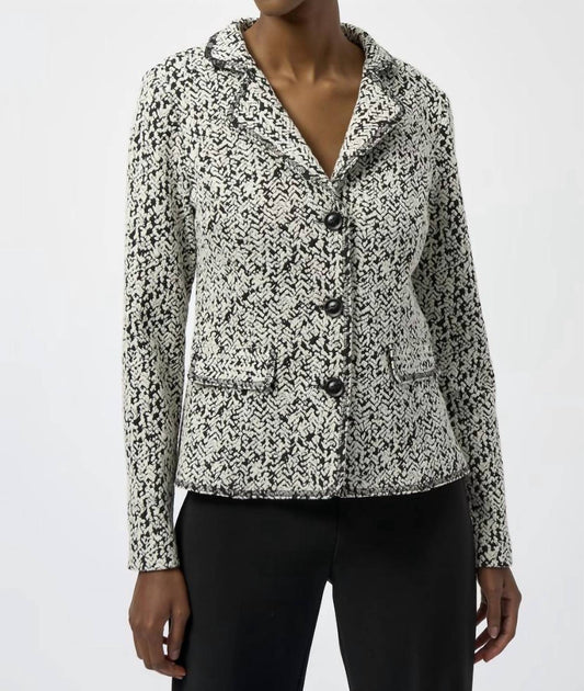 Joseph Ribkoff - Shawl Collar Button Closure Blazer