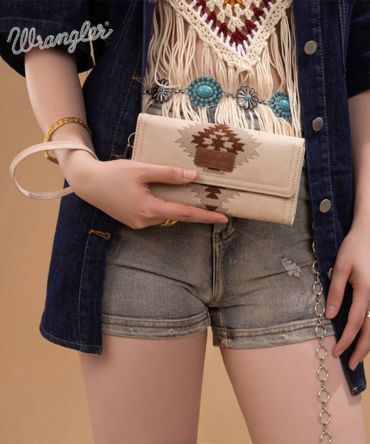 Wrangler - WRANGLER AZTEC EMBROIDERED WALLET