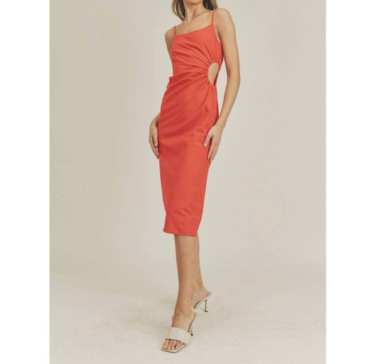 Lush - Crimson Cutout Dress
