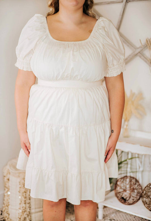 Skies Are Blue - Pick Me Up Puff Sleeve Dress - Plus