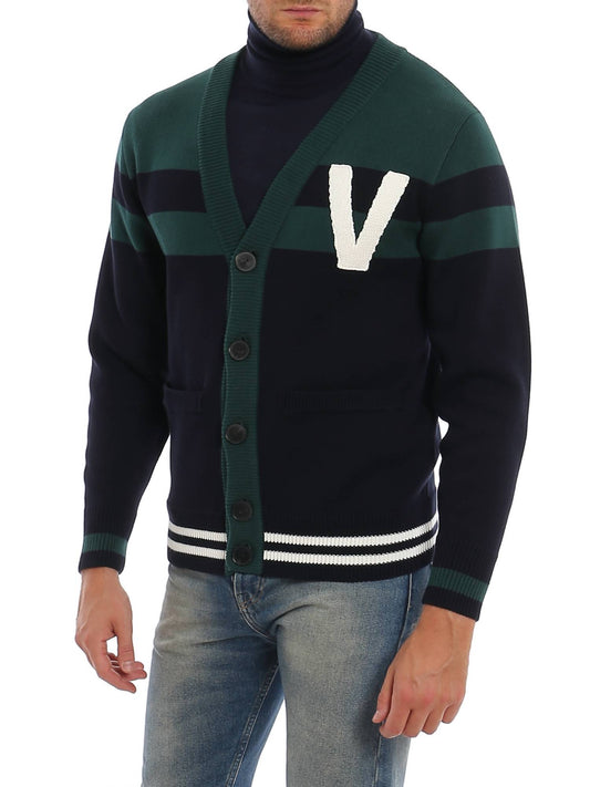 Valentino - V Logo Patch Cardigan