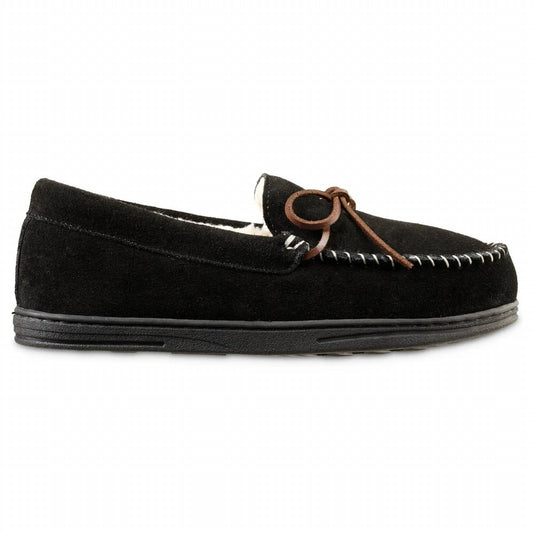 Isotoner - Men's Genuine Suede Moccasin Slippers