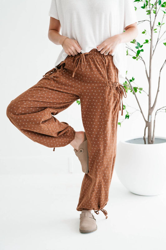Easel - Women's Bark Loom Textured Woven Pants
