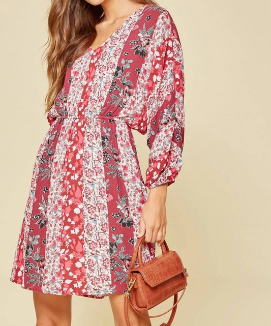 Andree By Unit - Multi Floral Dolman Sleeve Dress