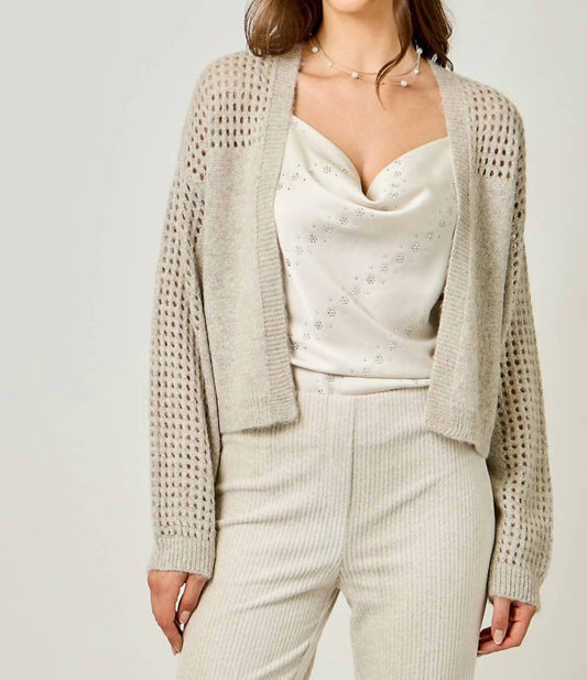 Mystree - Metallic Sweater Cardigan