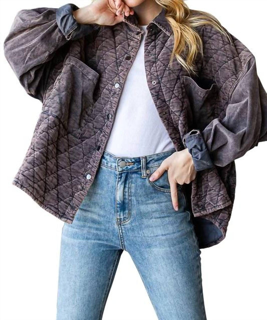 Oli & Hali - Corduroy Snap Front Shacket