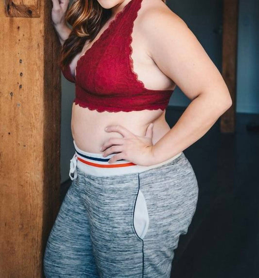 Leto - Lace Halter Bralette - Plus