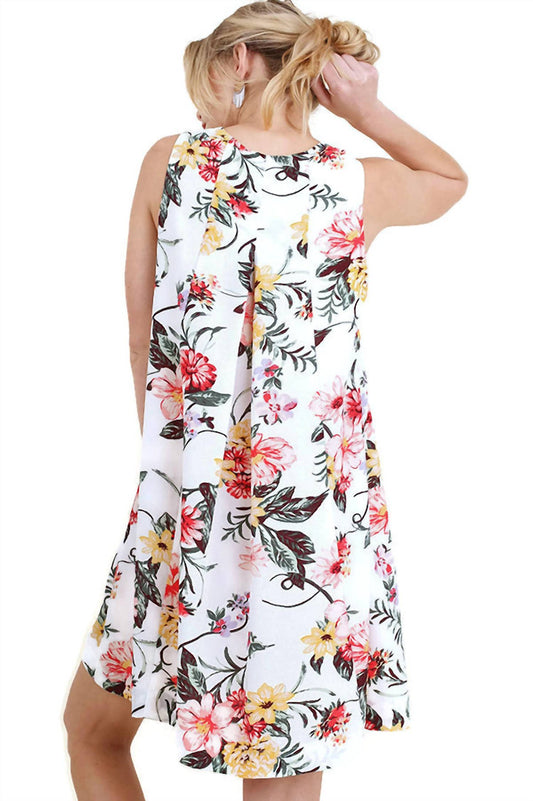 Umgee - Floral Keyhole Bohemian Dress