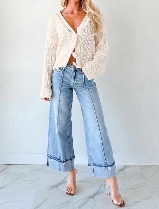 Pol - Chenille V-neck Cardigan