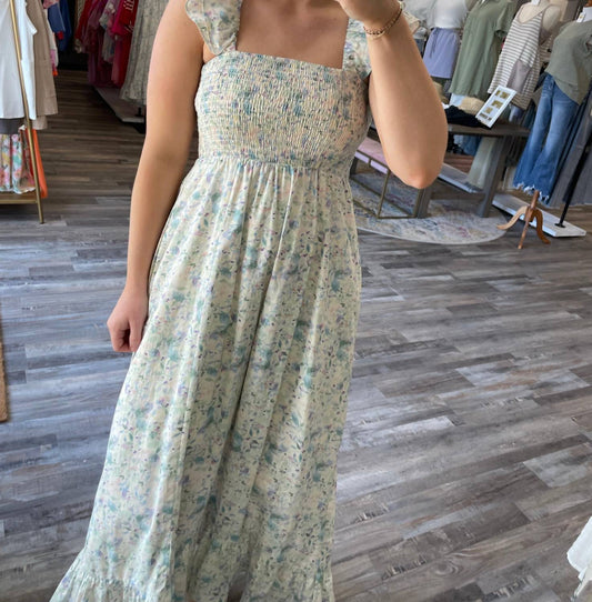 Wishlist - Floral Smocked Midi Dress