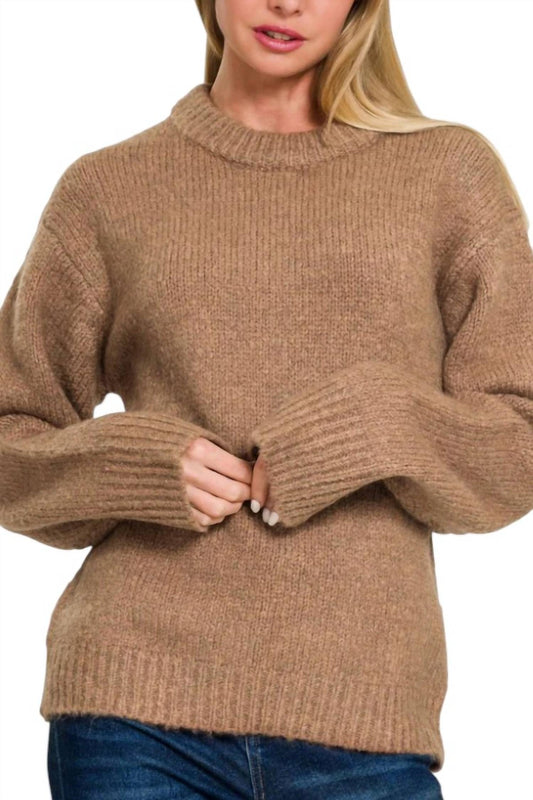 Zenana - Round Neck Sweater