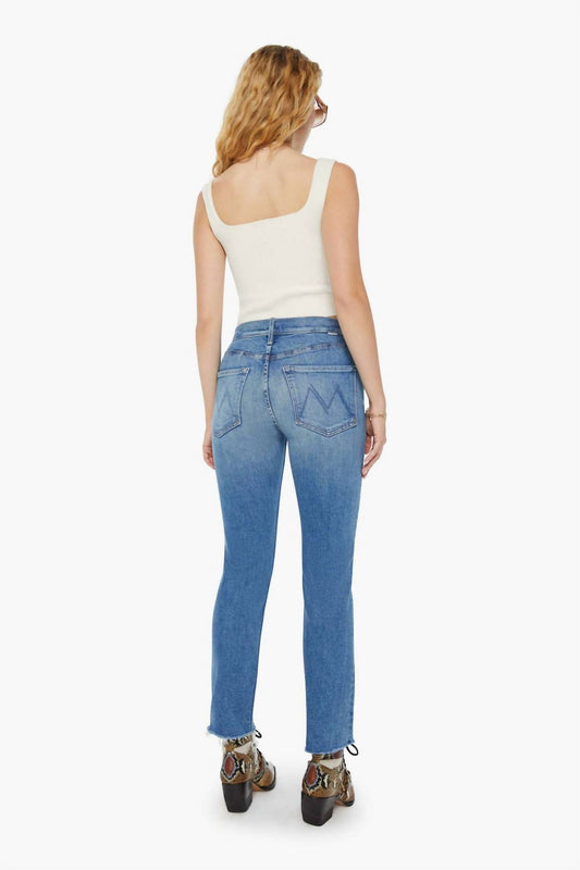 Mother - Mid Rise Rider Flood Fray Jean