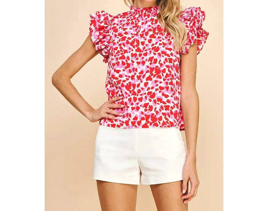 Pinch - Hearts Woven Top