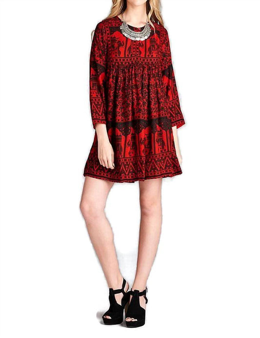 Velzera - India Print Mini Dress
