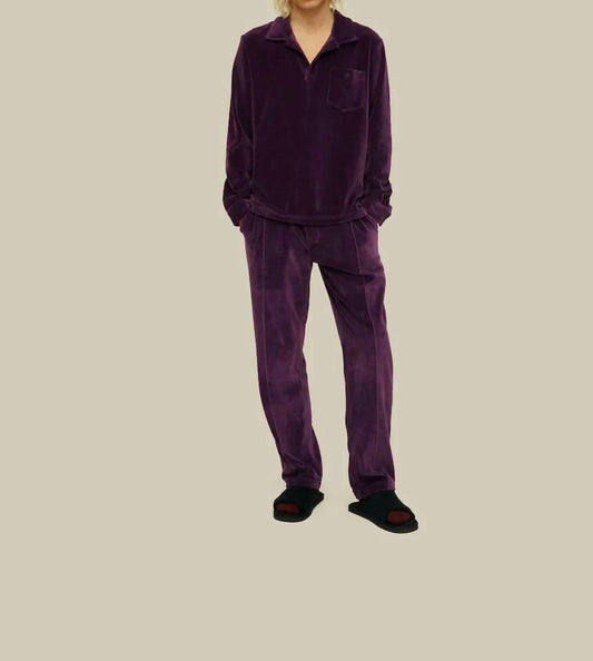 Oas - Velour Velvet Pants