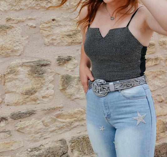 Cowgirl Vogue - Tulsa Embellished Bodysuit