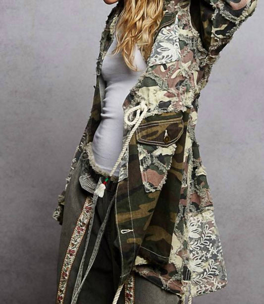 Pol - Collage Lightweight Parka Jacket