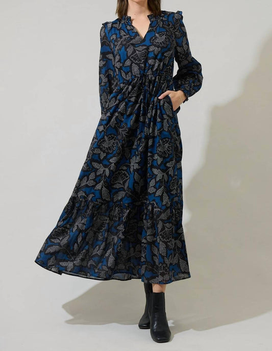 Sugarlips - Aurina Floral Ruffle Midi Dress