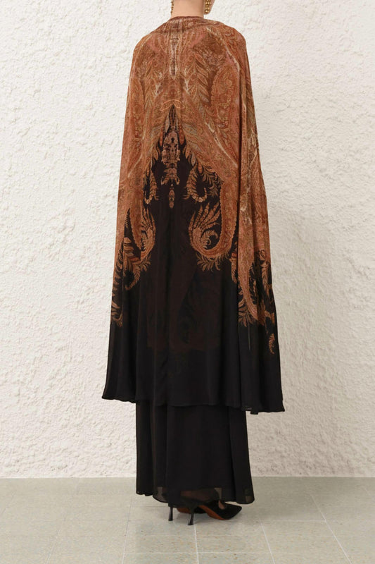 Zimmermann - Hypnotic Caped Maxi Dress