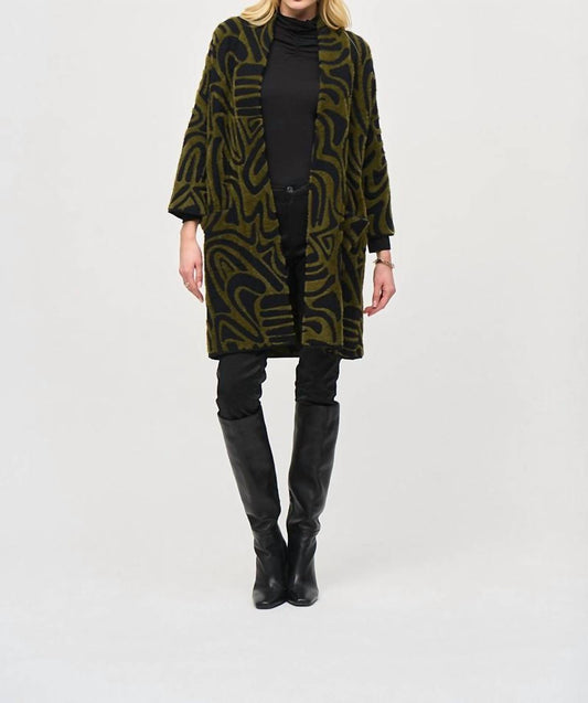 Joseph Ribkoff - Longline Three Quarter Sleeve Cardigan