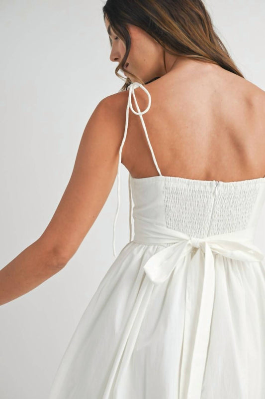 Mable - Bubble Hem Strap Shoulder Mini Dress