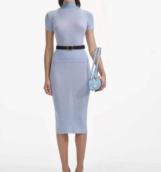 Self-Portrait - Viscose Knit Midi Skirt