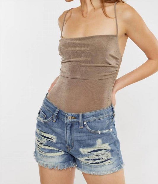 Kancan - Gizelle Mid Rise Boyfriend Shorts