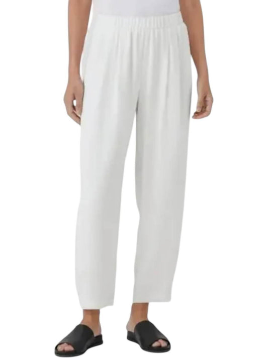 Eileen Fisher - Pleated Silk Ankle Latern Pants