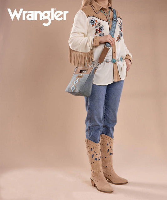 Wrangler - Aztec embroidered Crossbody bag