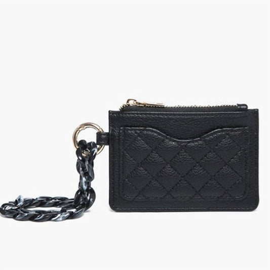 Jen & Co. - Women's Rhodes Quilted Wallet With Wristlet Chain Bangle