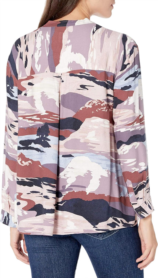 Nic + Zoe - Long-Sleeve Camouflage Blouse