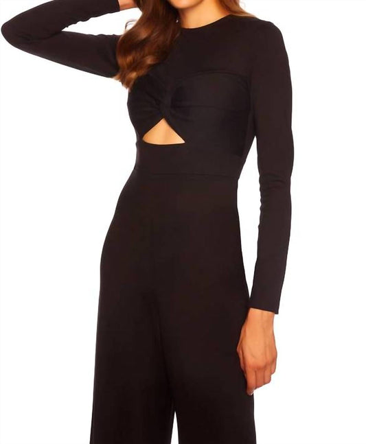 Susana Monaco - TWIST FRONT KEYHOLE LONG SLEEVE JUMPSUIT