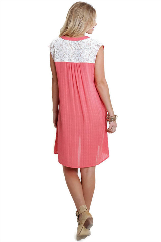 Umgee - Bohemian Lace Sleeveless Dress