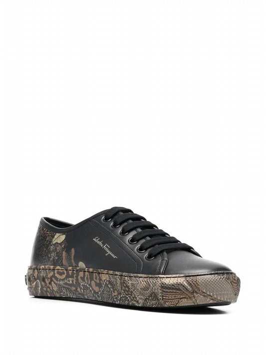 Salvatore Ferragamo - Women's Borg Cubic Lace-up Sneakers