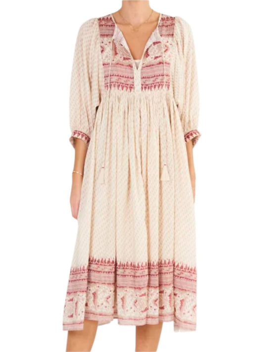 M.A.B.E. - Ode Print Gathered Dress