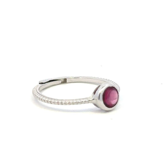 Aamiaa - Color Candy Collection Ring With 5mm Round Garnet
