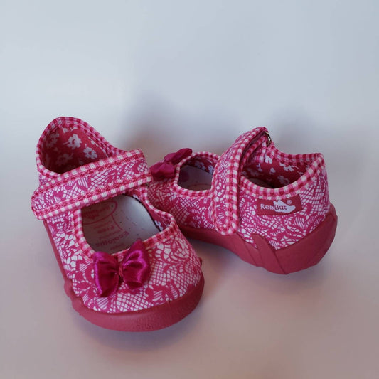 Renbut Shoes - Girl's Velcro Strap Mary Jane Casual Flat