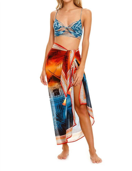 Agua Bendita - Marine Shaka Sarong Cover Up