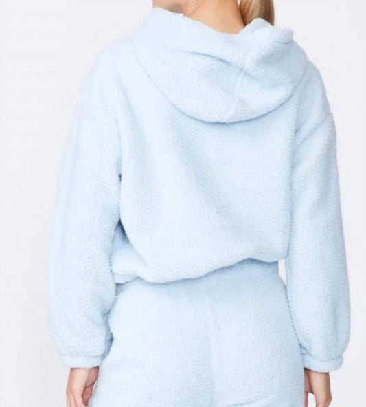 Double Face Sherpa Cinched Hoodie