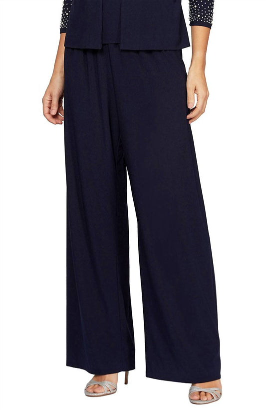 Alex Evenings - Matte Jersey Straight Leg Long Pants